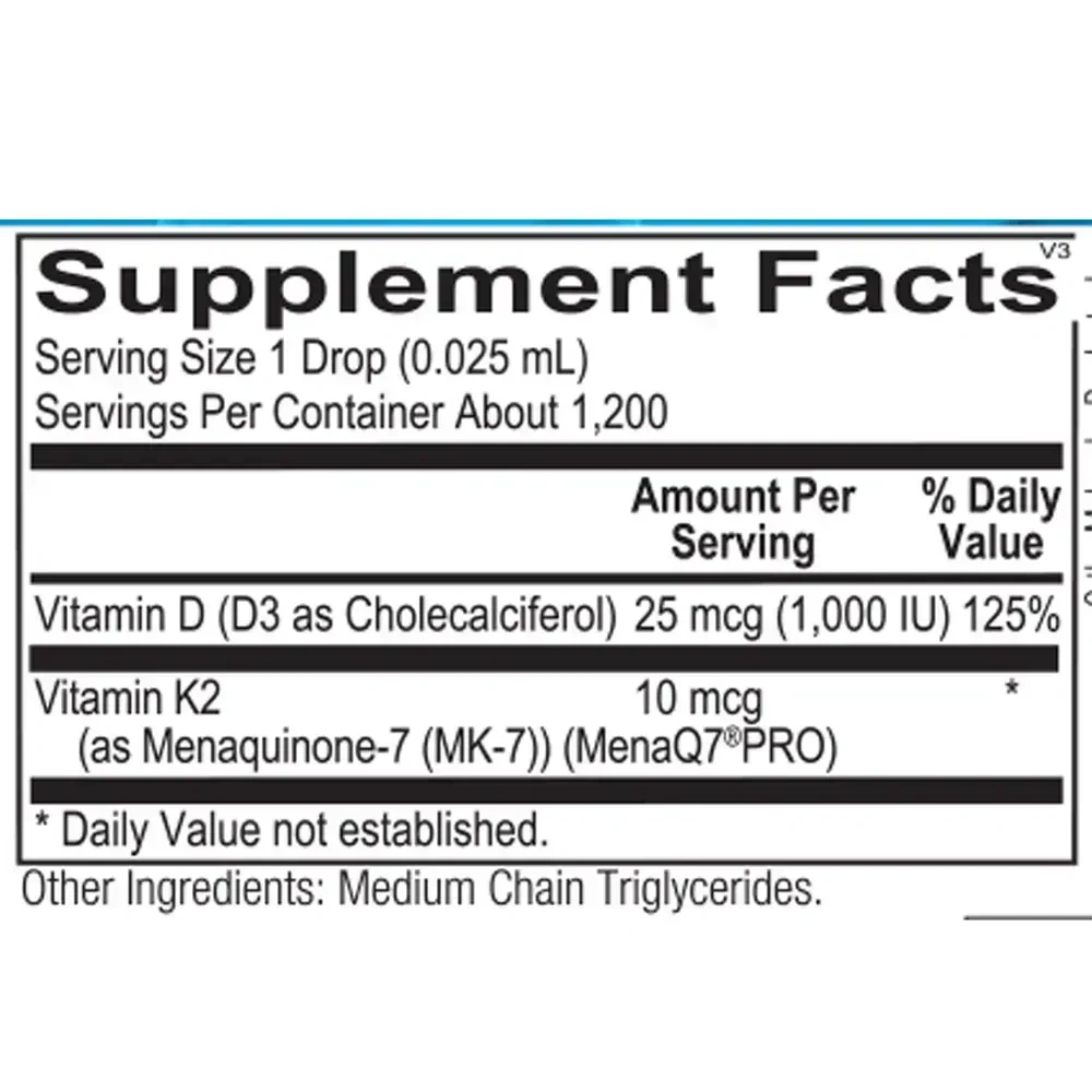 Product image for Liquid Vitamin D3 with K2.