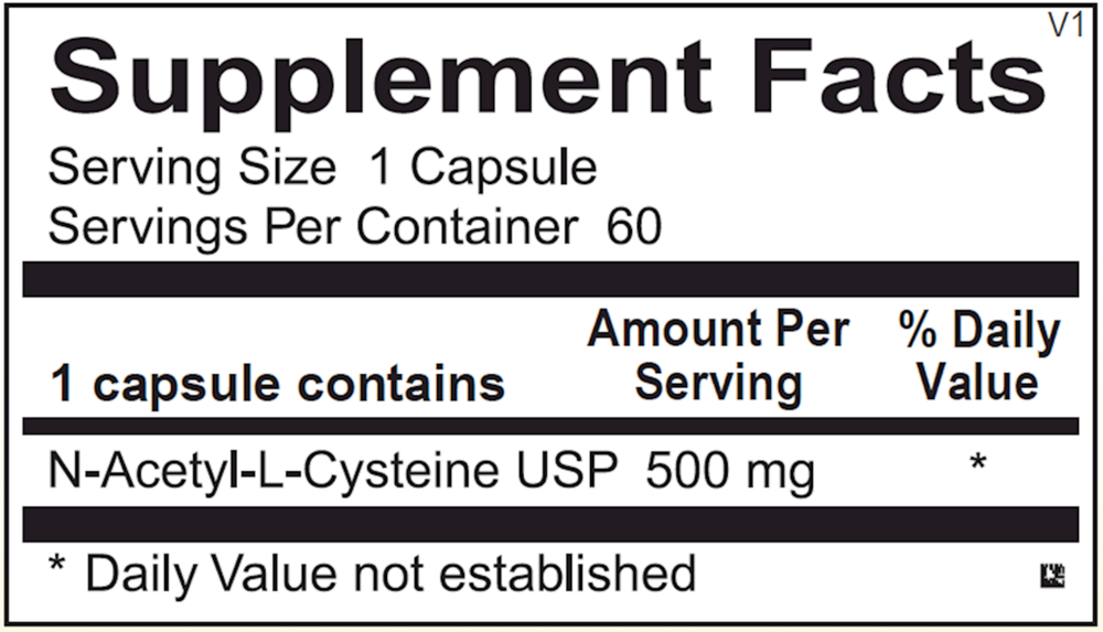 Product image for N-Acetyl Cysteine.