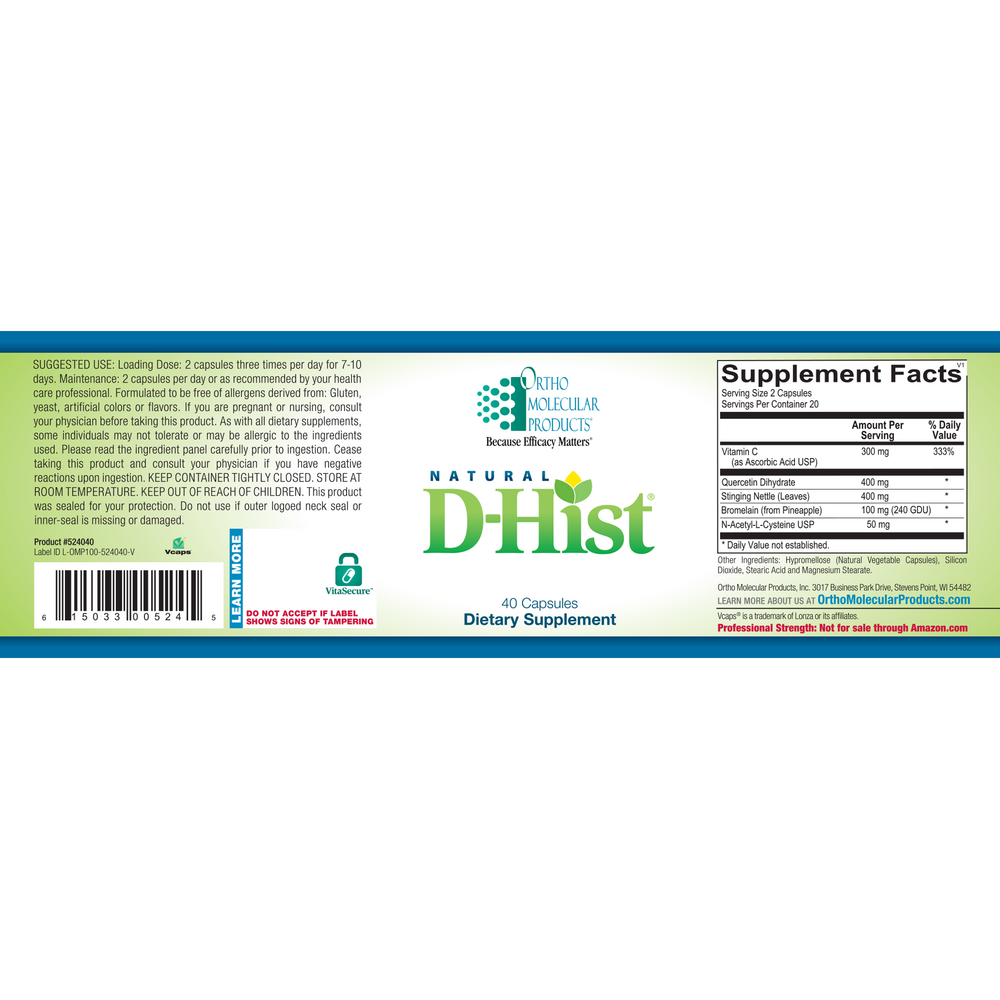 Product image for Natural D-Hist.