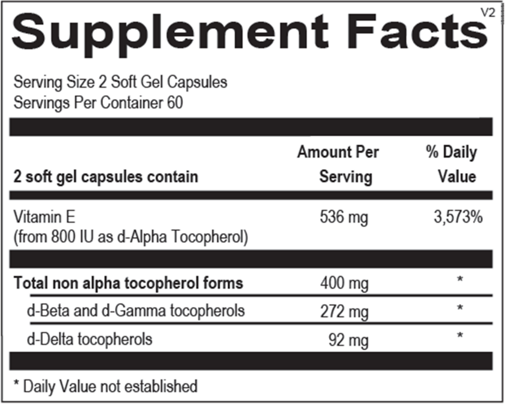 Product image for Natural Vitamin E Mixed Tocopherols.