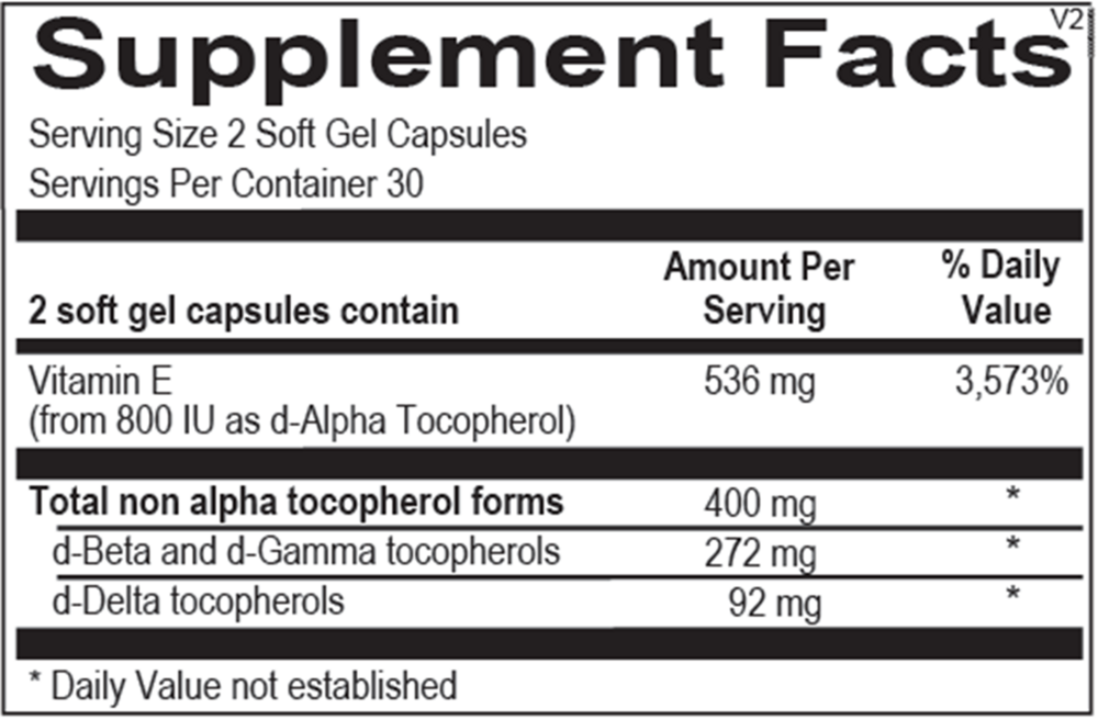 Product image for Natural Vitamin E Mixed Tocopherols.