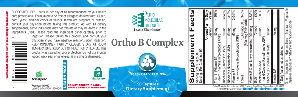 Product image for Ortho B Complex.