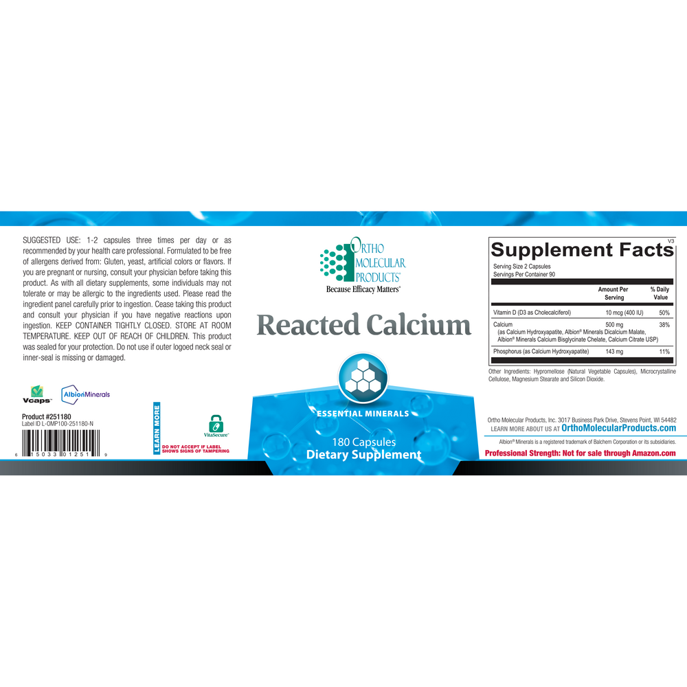 Product image for Reacted Calcium.