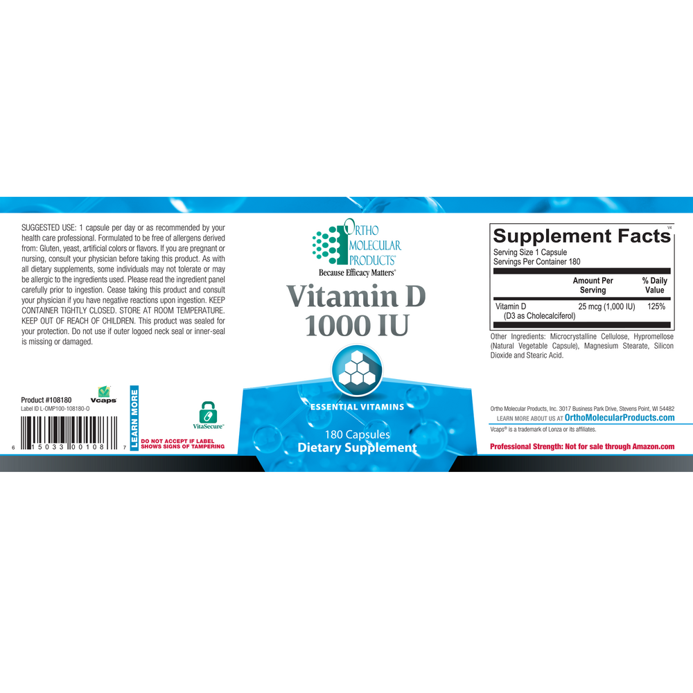 Product image for Vitamin D 1,000 IU.