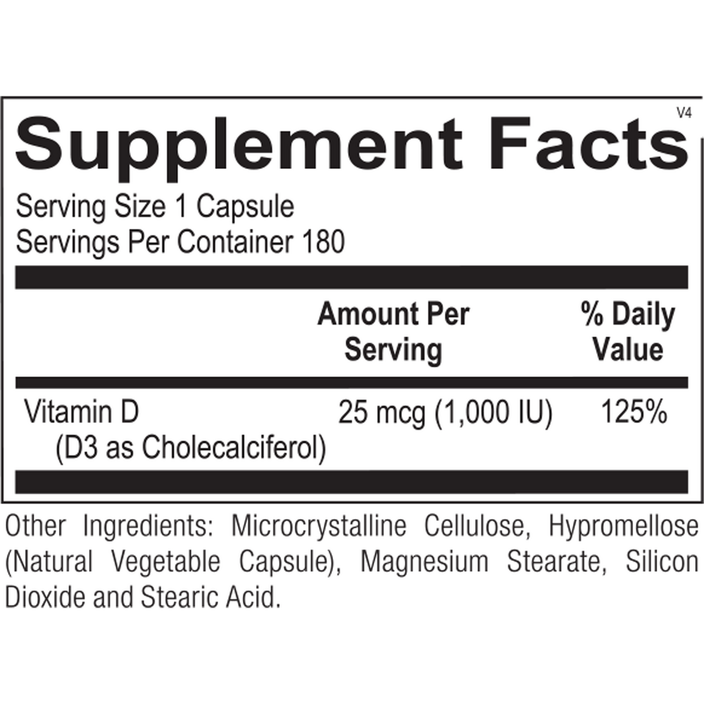 Product image for Vitamin D 1,000 IU.