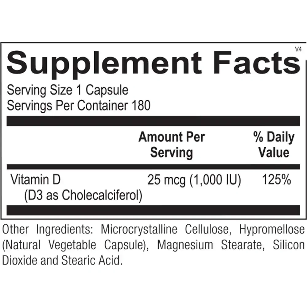 Product image for Vitamin D 1,000 IU.