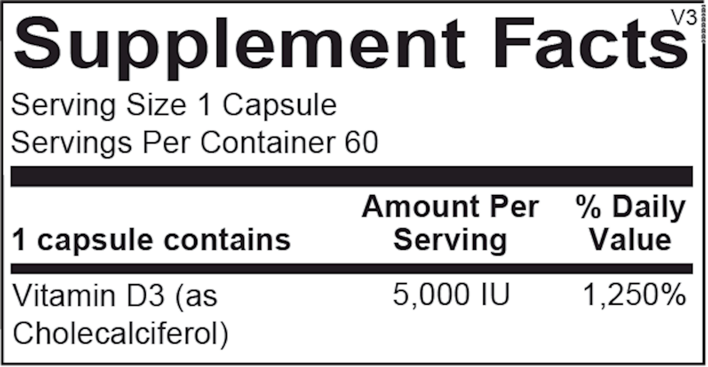 Product image for Vitamin D 5,000IU.