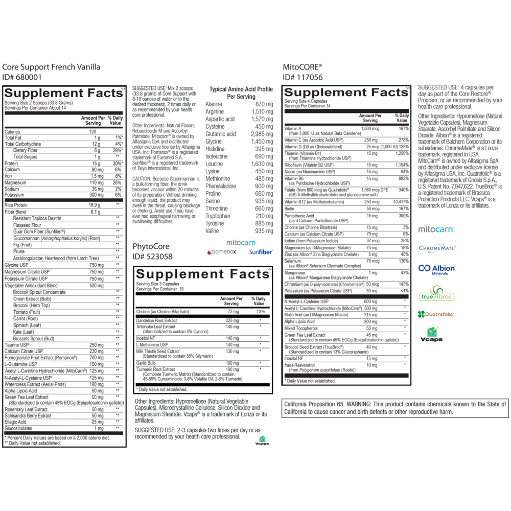 Product image for Core Restore - Vanilla 14 Day (California Only).