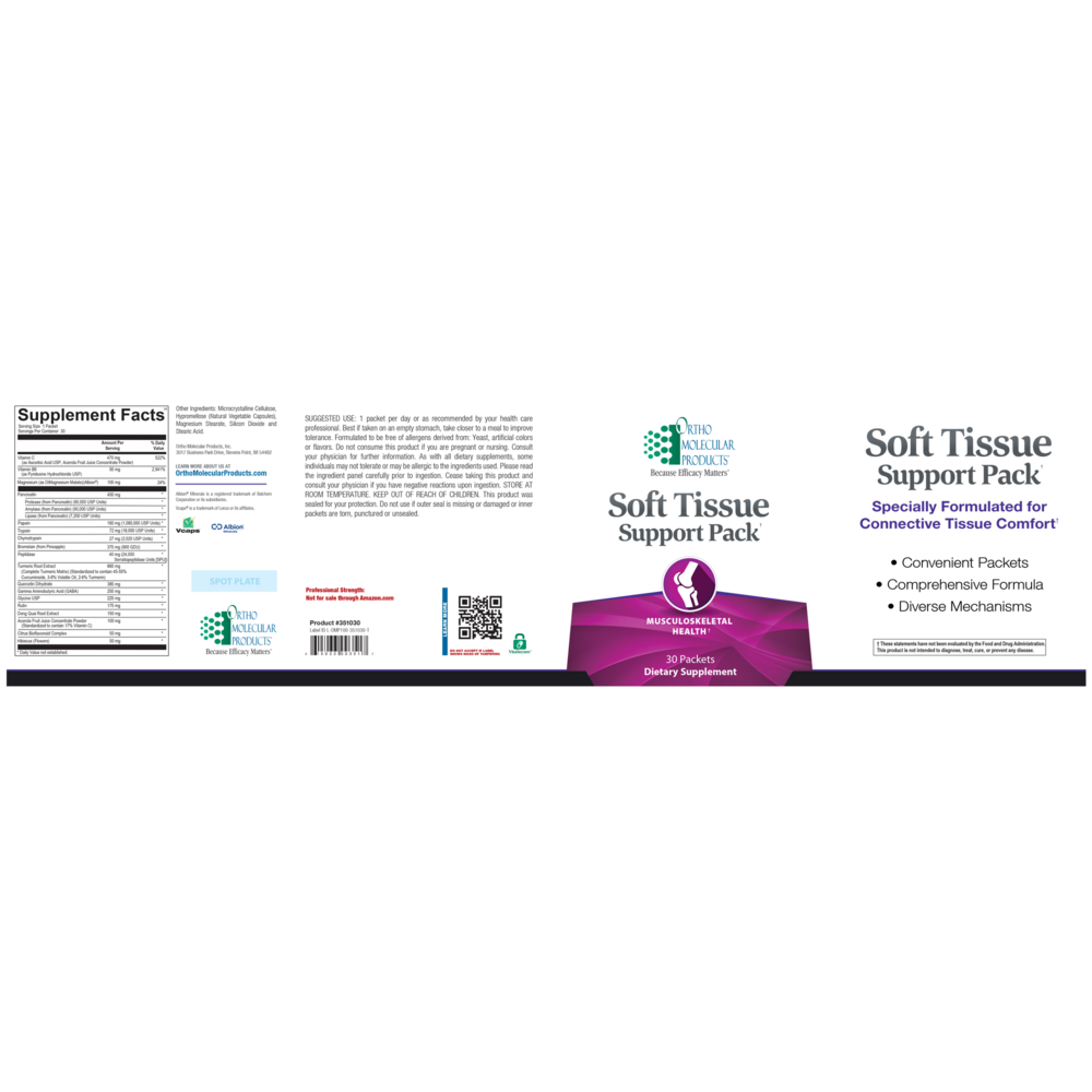 Product image for Soft Tissue Support Pack (California Only).