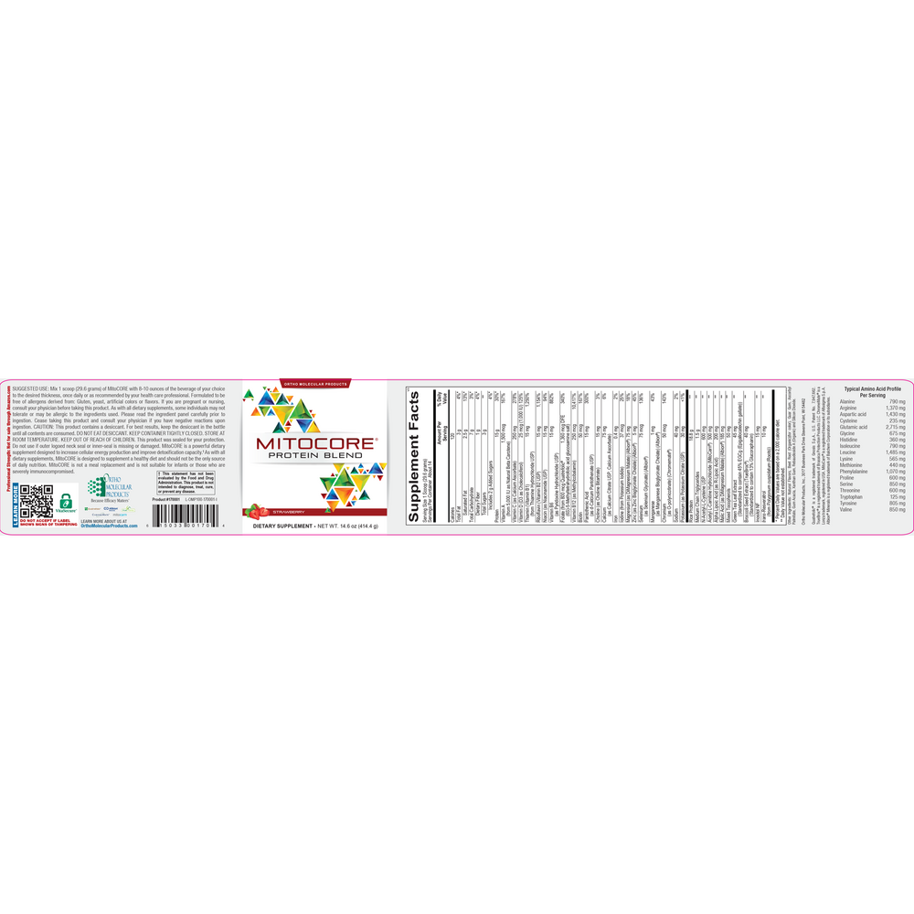 Product image for MitoCORE® Protein Blend Strawberry.