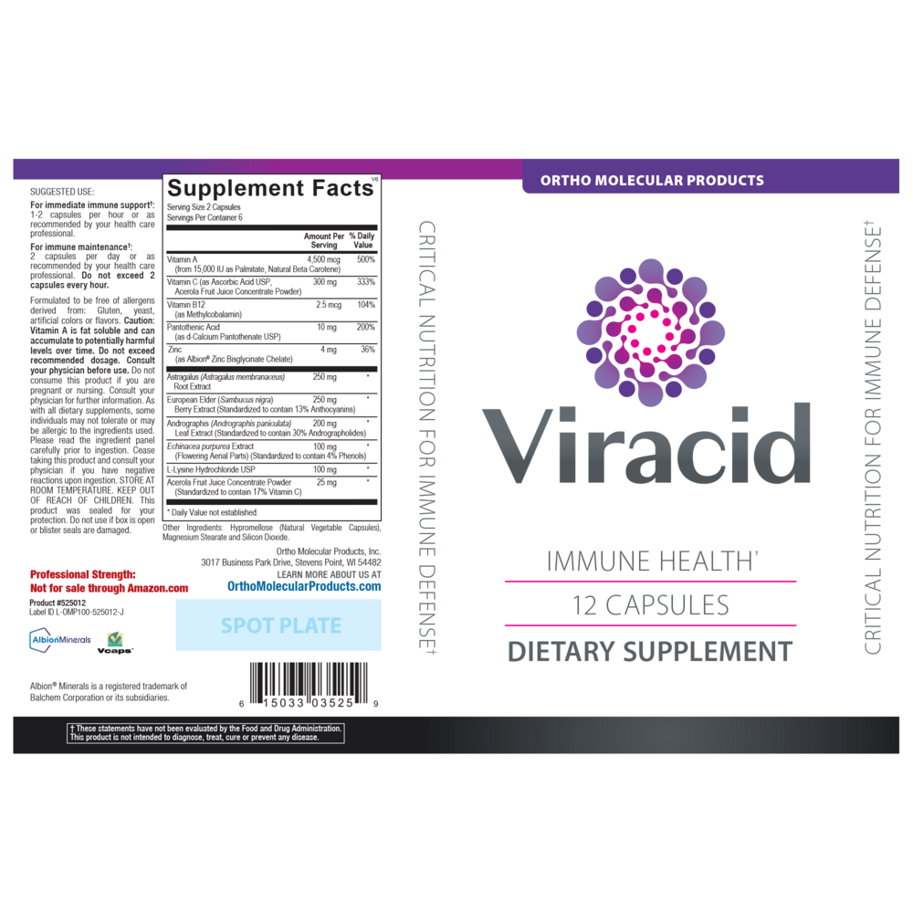 Product image for Viracid Blister Packs.