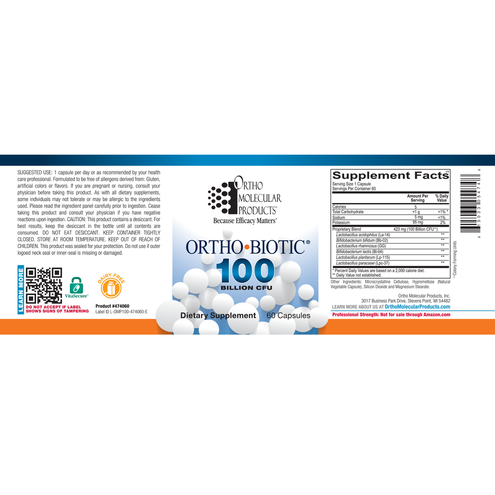 Product image for Ortho Biotic 100.