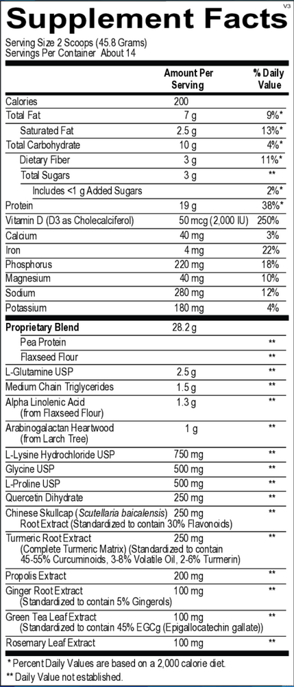Product image for InflammaCORE® Vanilla Chai with Pea Protein.
