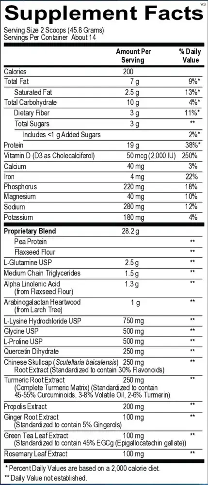 Product image for InflammaCORE® Vanilla Chai with Pea Protein.