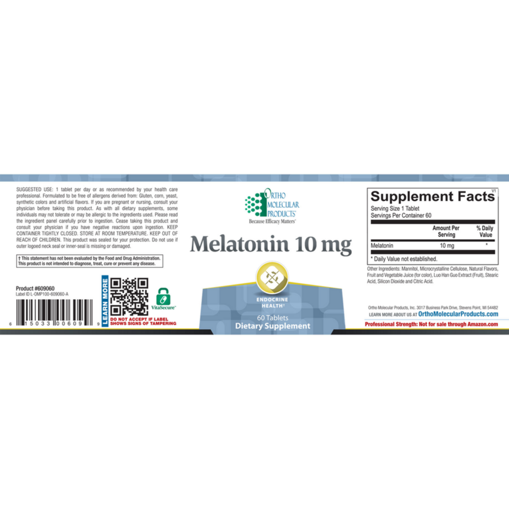 Product image for Melatonin 10mg.