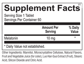 Product image for Melatonin 10mg.