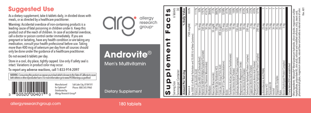 Product image for Androvite (Optimox® Androvite®).