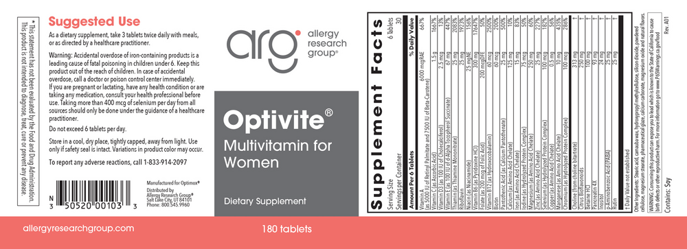 Product image for Optivite® (Optimox® Optivite®).