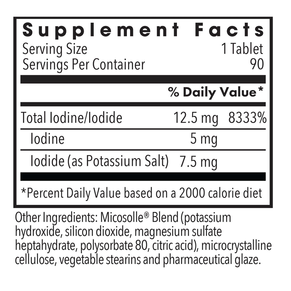 Product image for Iodoral 12.5 mg High Potency Iodine (Optimox® Iodoral® 12.5 mg).