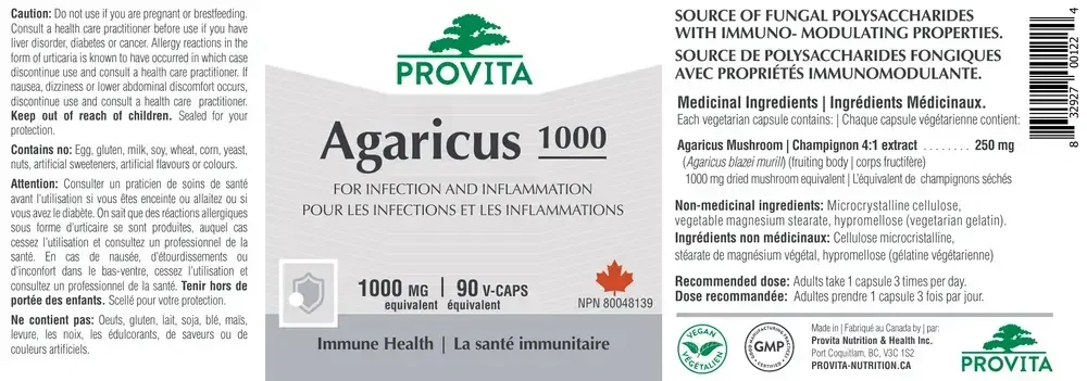 Product image for Agaricus 1000.