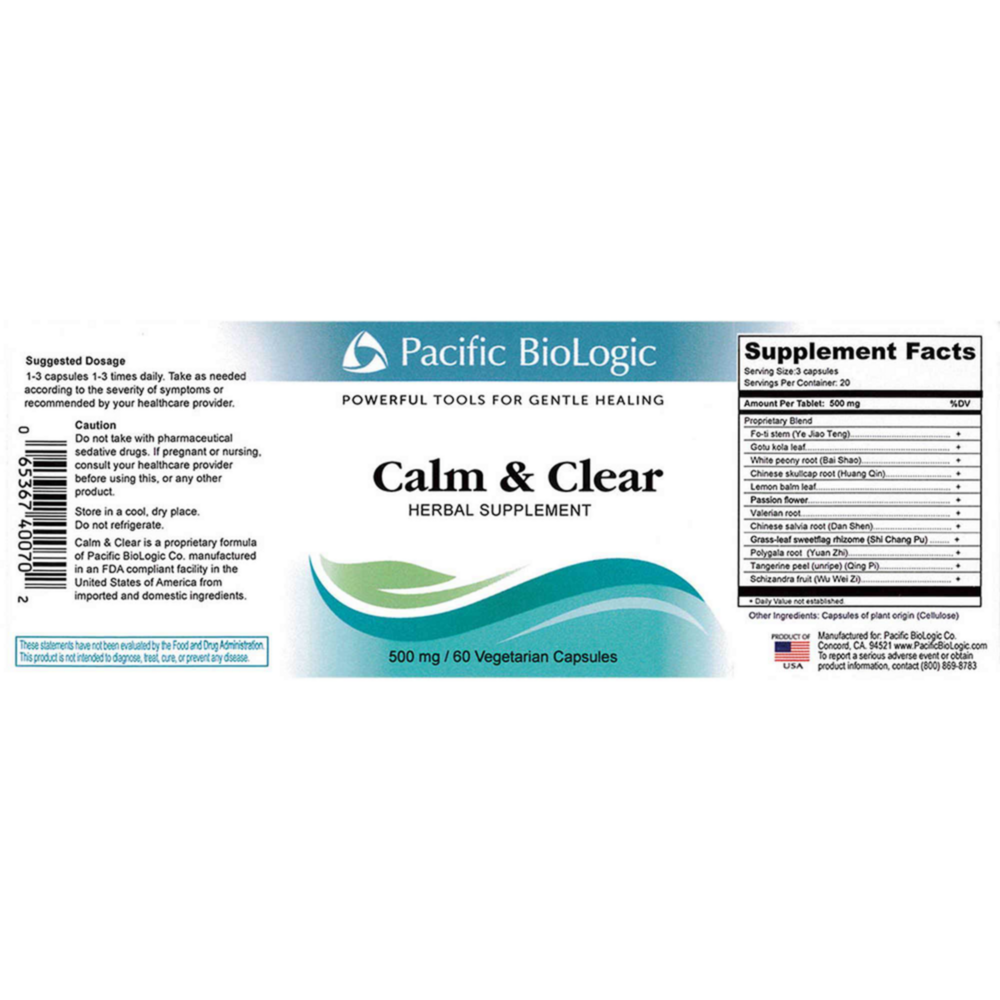 Product image for Calm and Clear.
