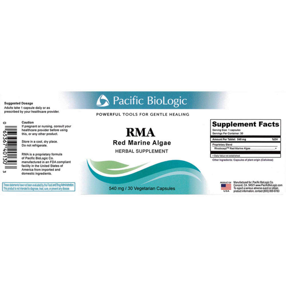 Product image for RMA (Red Marine Algae) 540mg.