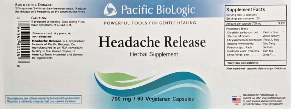 Product image for Headache Release 525mg.