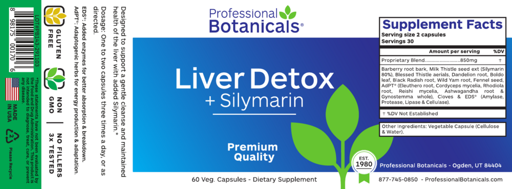 Product image for Liver Detox Plus Silymarin.