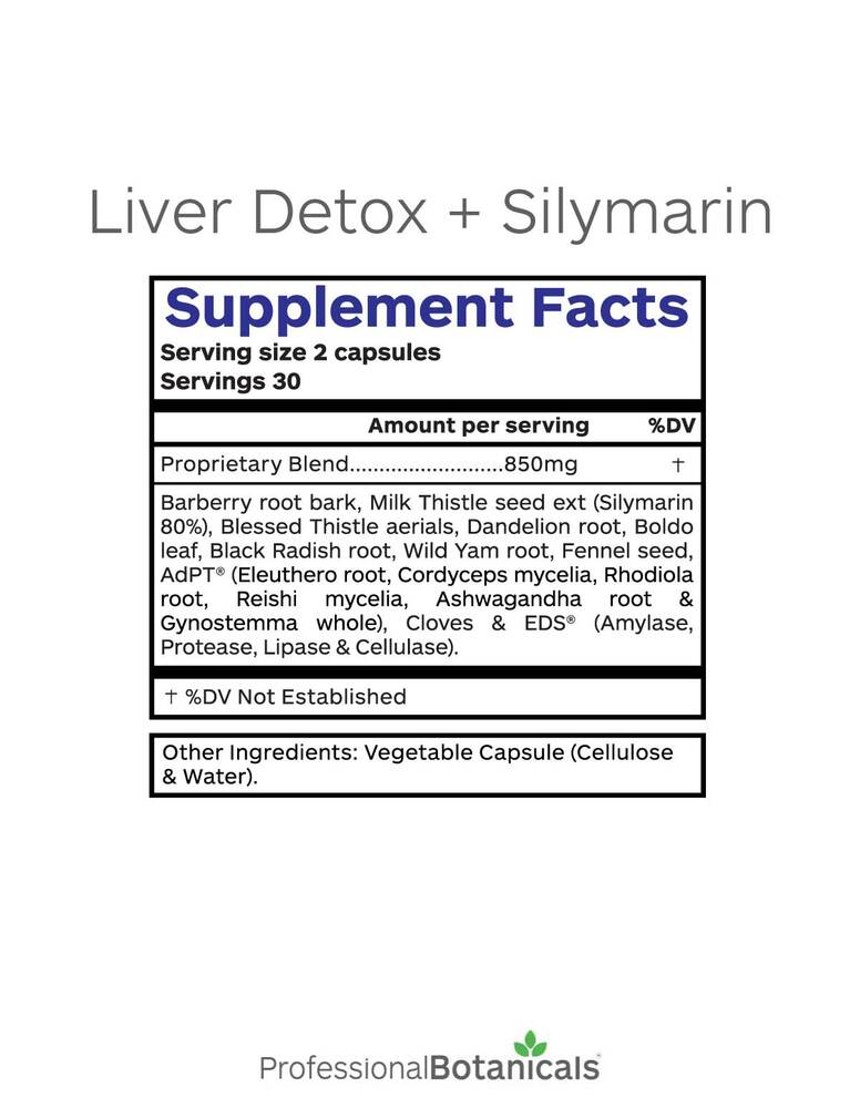 Product image for Liver Detox Plus Silymarin.
