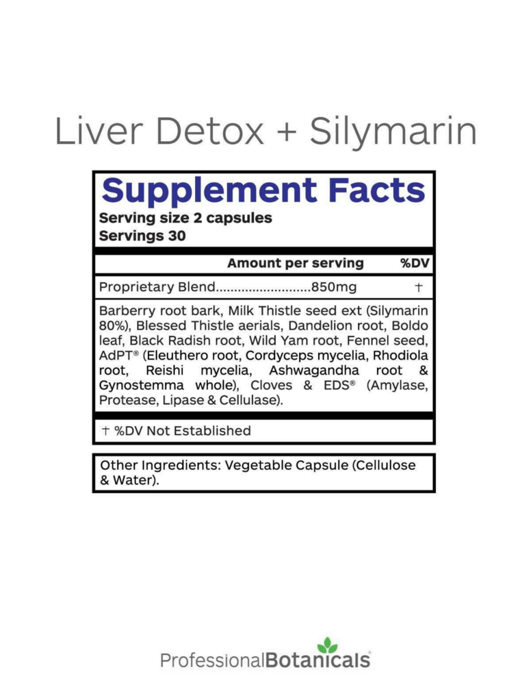 Product image for Liver Detox Plus Silymarin.