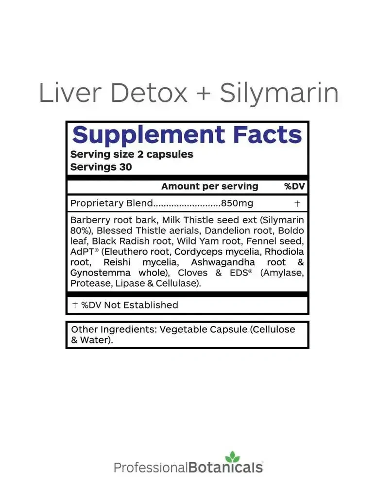 Product image for Liver Detox Plus Silymarin.