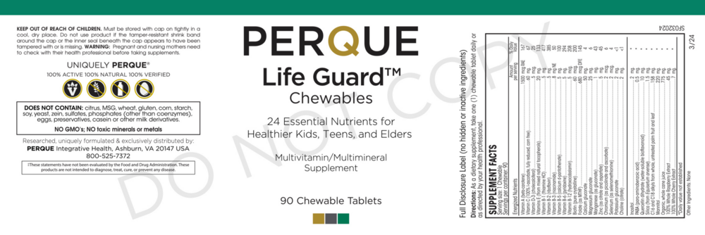 Product image for LifeGuard Chewables Cherry&#x2F;Rasp.