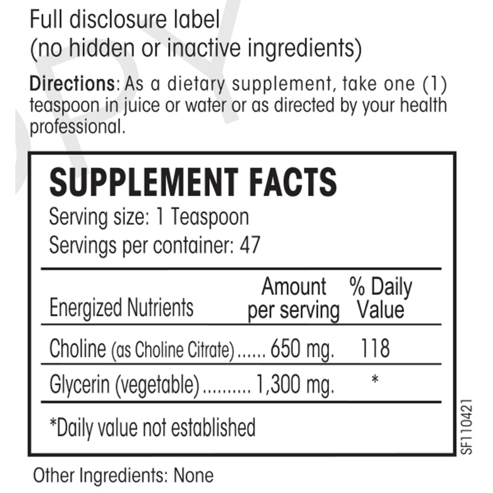 Product image for Choline Citrate.