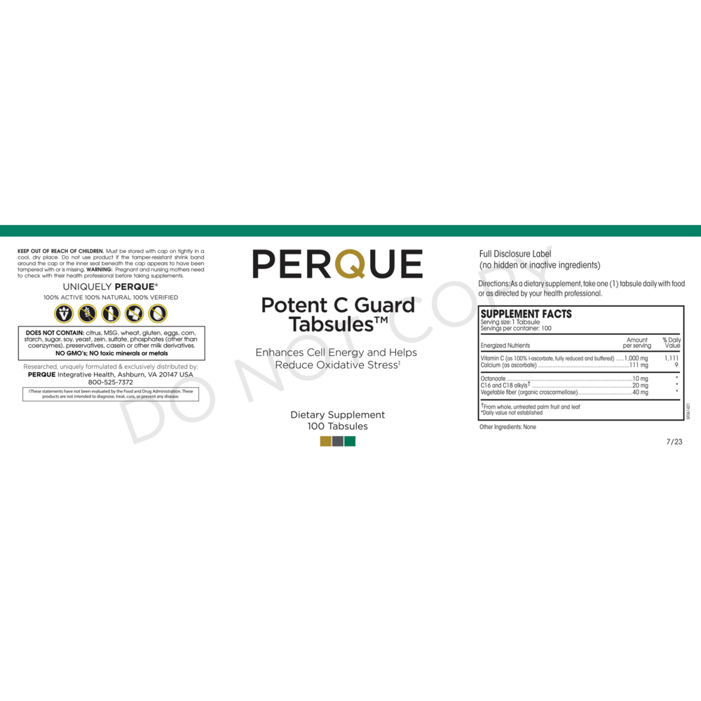 Product image for Potent C Guard 1000mg.