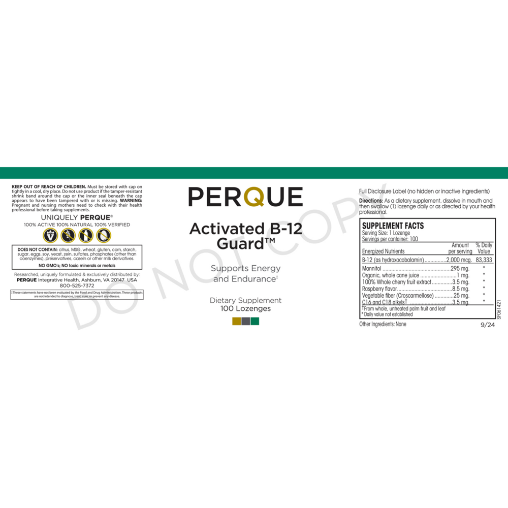Product image for Activated B-12 Guard 2000mcg.