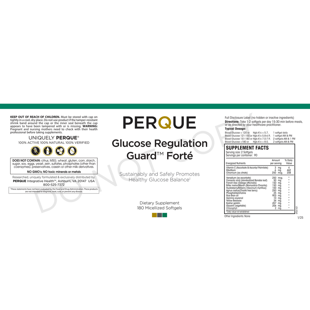 Product image for Glucose Regulation Guard Forte.