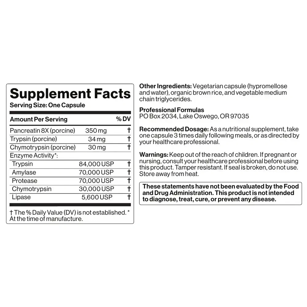 Product image for 8X Pancreatin.