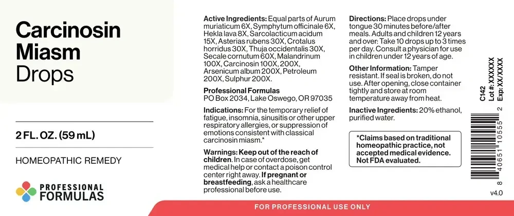 Product image for Carcinosin Miasm Formula.