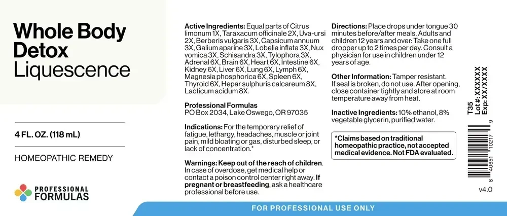 Product image for Whole Body Detox Liquescence.