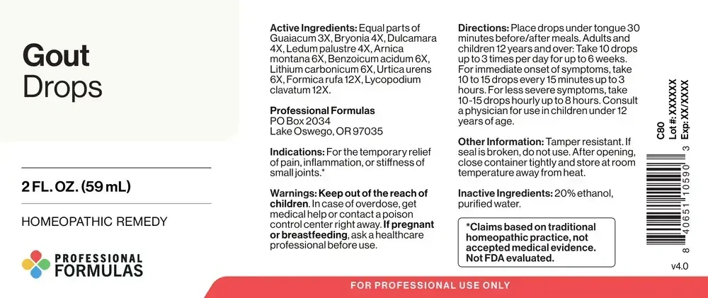 Product image for Gout Formula.