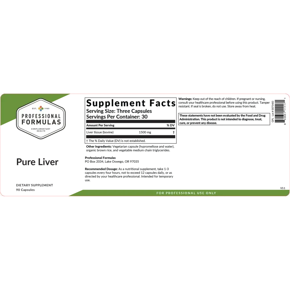 Product image for Pure Liver.