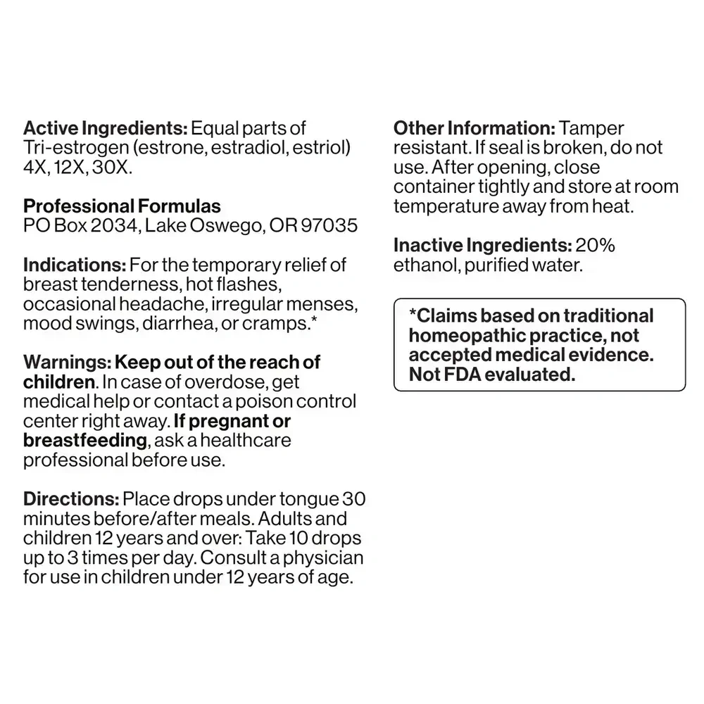 Product image for Tri-Estrogen(4x,12x,30x).