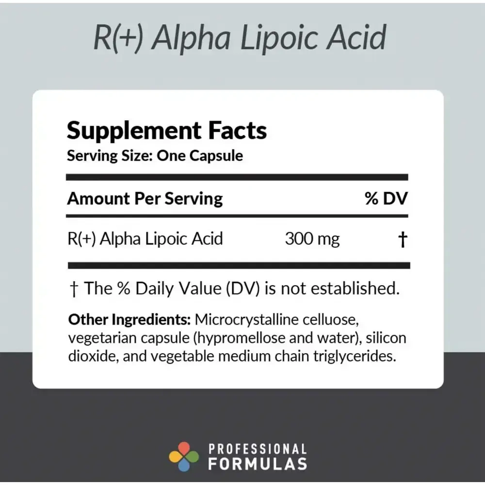 Product image for Alpha Lipoic Acid (R+) 300mg.