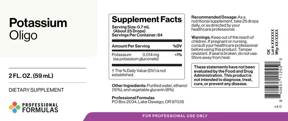Product image for K-Potassium (Oligo Element).