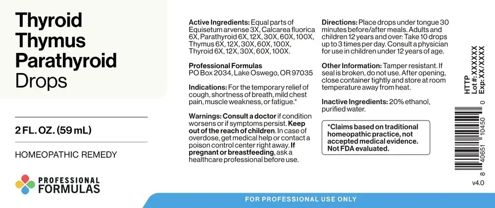 Product image for Thyroid Thymus Parathyroid Drops.