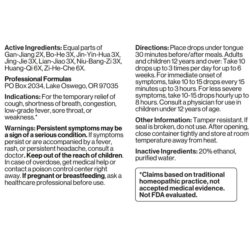 Product image for Cold and Flu Formula.