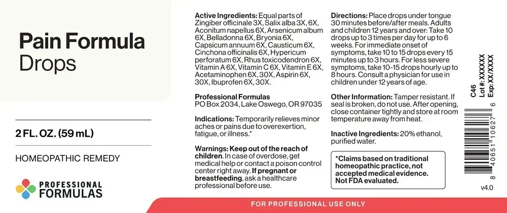 Product image for Pain Formula Drops.