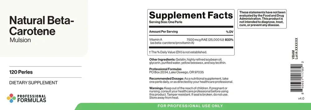 Product image for Natural Beta Carotene.