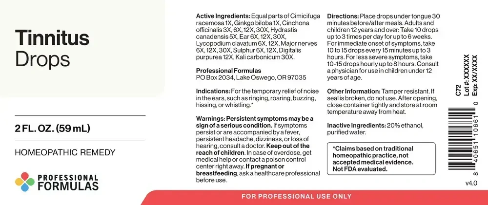 Product image for Tinnitus Formula.