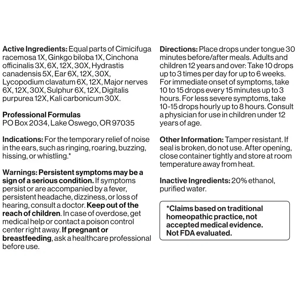 Product image for Tinnitus Formula.